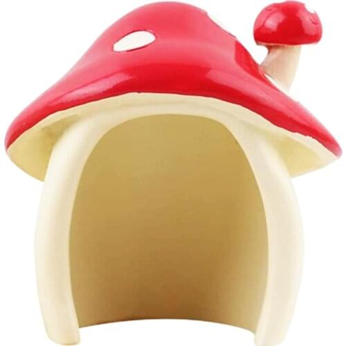 HOT SALE Miniature Mushroom House Fairy Garden Ornament Resin Figures Mini Landscape Decor Dollhouse Ornaments