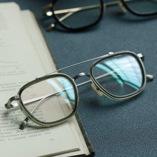 Pure titanium glasses frame men pilot fashion optical eyewear prescripion Myopia Prescbyopia woman eyeglasses