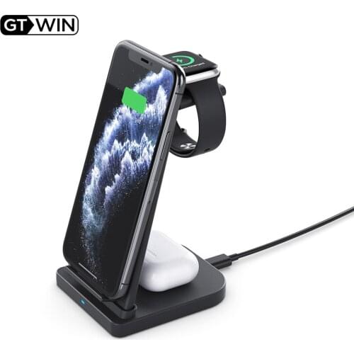 New Three-in-one Wireless Charger Holder 10W Fast Charging For iPhone XS Max XS XR 8P iWatch 4 3 2 1 Airpods 2 1 Folding Stand