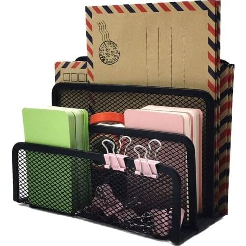 New Multifunctional File Storage A4 Mesh Letter Sorter Mail Document Tray Desk Office File Organiser Holder
