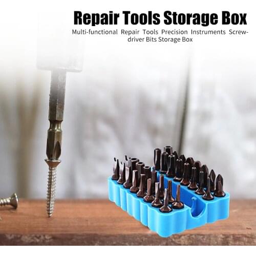 Screwdriver Wrench Organizer Repair Tools Storage Box 2PCS Case Practical Organizer Portable Hex Shank Durable Plastic Box