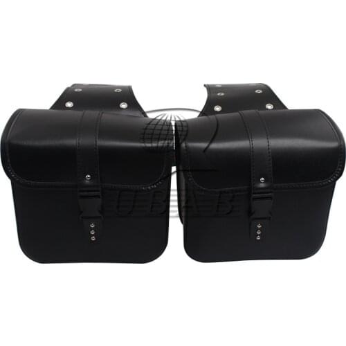 Pair Universal Motorcycle Black Saddle Bags Side Storage Luggage Bag Fork Tool Pouch For Honda/Yamaha/Suzuki