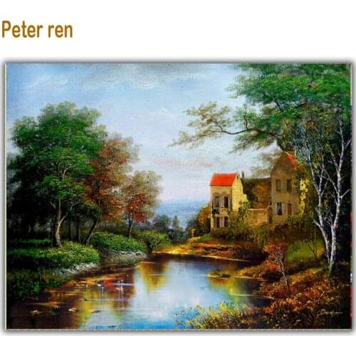 Peter ren Diamond painting cross stitch DIY 5D Full round/square diamond mosaic embroidery home decor Bungalow Villa House