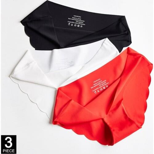 Sexy Panties for Woman Seamless Briefs Solid color Female Panty Underwear Hot Sale lady Underpants M-XXL Dropshipping 3 Pcs/set