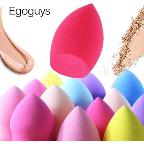 1PC Colours Cosmetic Puff Dry Wet Use Makeup Sponge Olive Shape Foundation Concealer Cream Powder Puff Make Up Face Care Tools