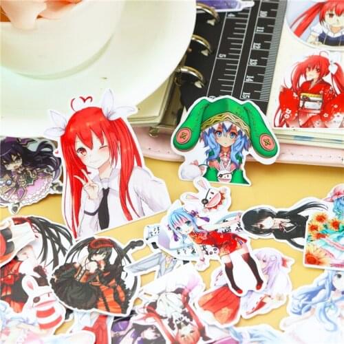 Stickers 23PCS Japanese Cute anime girl team hand account stickers refrigerator suitcase skateboard mobile phone stickers diy
