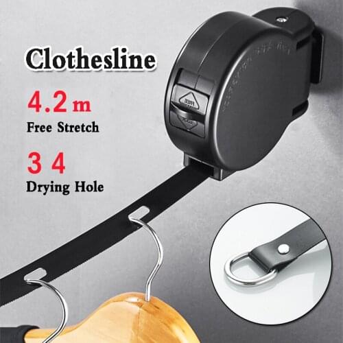 Clothesline Clothes Drying Rack Rope Storage Retractable Clotheslines Clothes Dryer Organiser Laundry Hanger