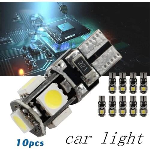 10Pcs Reading Indoor Decode License Plate Parking Bulb Sign Trun Lights T10 LED Car Light Accessories