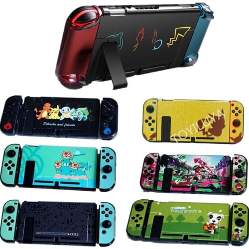 Colorful Pattern Hard Placstic Crystal Case Protective Cover Shell Case Fit In TV Dock for Nintend Switch Joy-con Console Skin