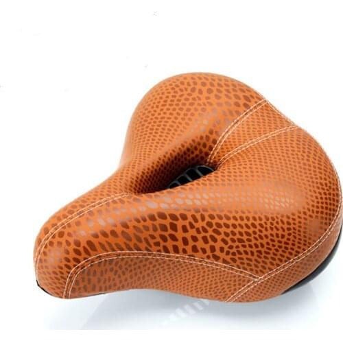 Bicycle Saddle Hollowed Center Foam Cycling Comfortable Soft Accessory Mountain Bike Leopard Print