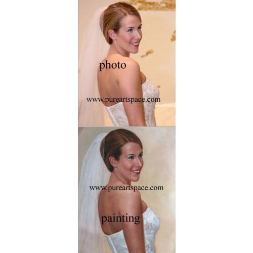 Customized portrait wedding portrait oil painting Custom Painting Hand-Painted Oil Portraits on Canvas From Your Photos