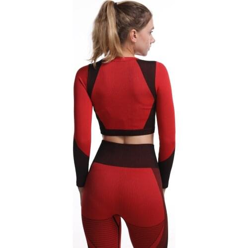 Yoga Women Gymwear Tracksuit Sexy Crop Top Fitness Clothing Butt Lifter Shape Wear Women Running Pilate Female Top+leggings Pant