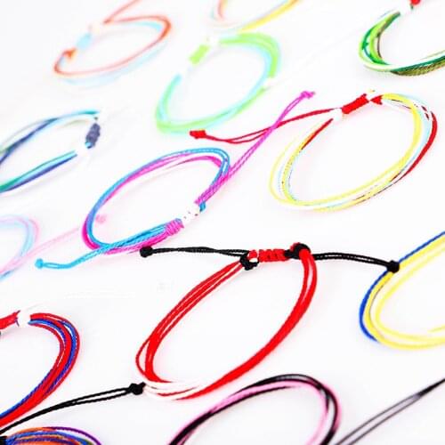 ZV Fashion Ethnic Style Women Jewelry Multi Color Student Adjustable Friendship Chain Boho Paired Rope Jewelry Dropshipping