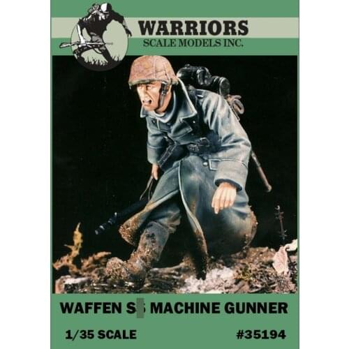 1/35 German Waffen Machine Gunner Resin Figure Kits (no include base) 1pc WARRIORS #35194 Unassembled Uncolored