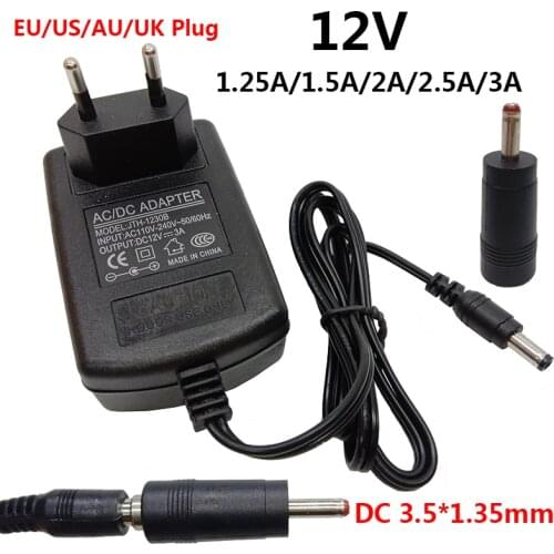 DC 3.5x1.35mm AC/DC Adaptor Power adapter 12V 12 volt 1.25A 1250mA 1.5A 2A 2.5A 3A Power Supply 12 V ac adaptador Converter