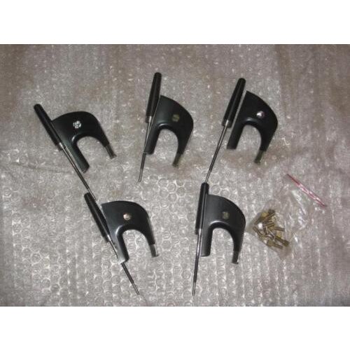 2pcs German-style ebony 3/4 double bass bow frogs with Copper mounted