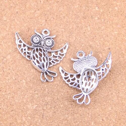 26pcs Charms flying owl 36x35mm Antique Pendants,Vintage Tibetan Silver Jewelry,DIY for bracelet necklace