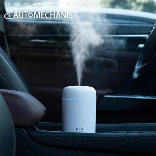 300ml USB Car Air Humidifier With Atmosphere Light For Car Home Office Fogger Mist Diffuser Maker Auto Mini Humidifier Accessori