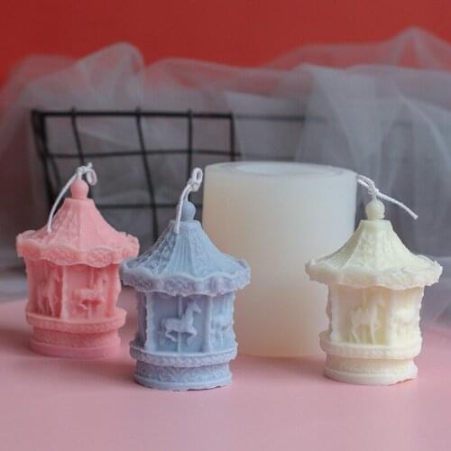 3D Fantasy Whirling Horse Candle Silicone Mold DIY Handmade Aromatherapy plaster Candle Resin Mold Supplies