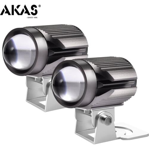 AKAS 16W Super Bright Tri-model Motorcycle LED Headlight 9-85V 6000LM Driving Spot Head Lamp Fog Light