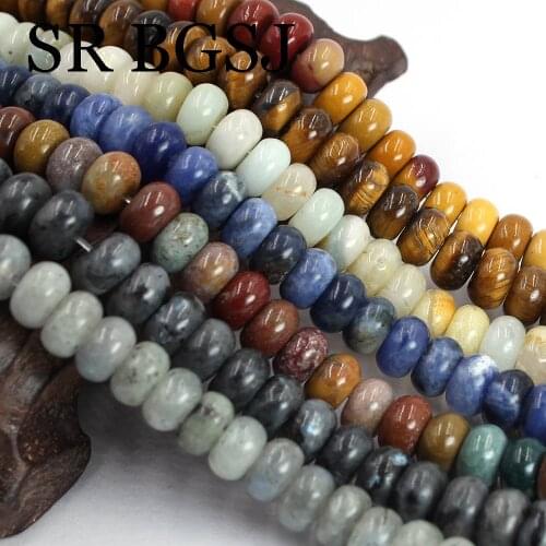 Free Shipping 5x8mm Select by Gems Rondelle Natural Stone Jewelry Spacer DIY Beads Strand 15"