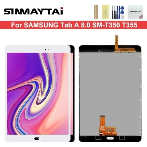 8.0" Black LCD For Samsung Galaxy Tab A 8.0 SM-T350 T350 SM-T355 T355 LCD Display Matrix Touch Screen Digitizer Full Assembly