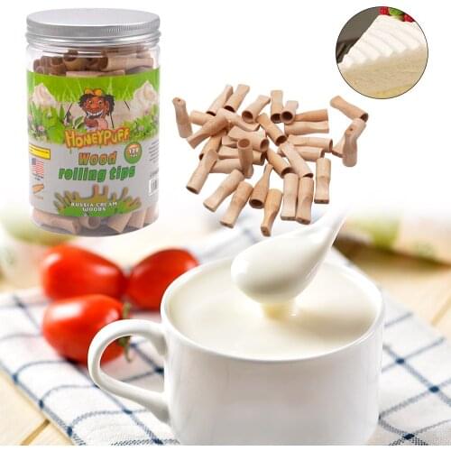 Wood Mouthpiece Filter Tips With Russia Cream Flavor Natural Wooden Mouth Filter Tip Cigarette Holder Pipe