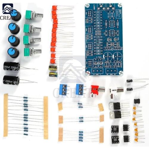 NE5532 Filter Power Supply HIFI Amplifier Volume Tone Control Board Pre Amplifier Drive Module Full Bridge Rectifier DIY Kit 12V