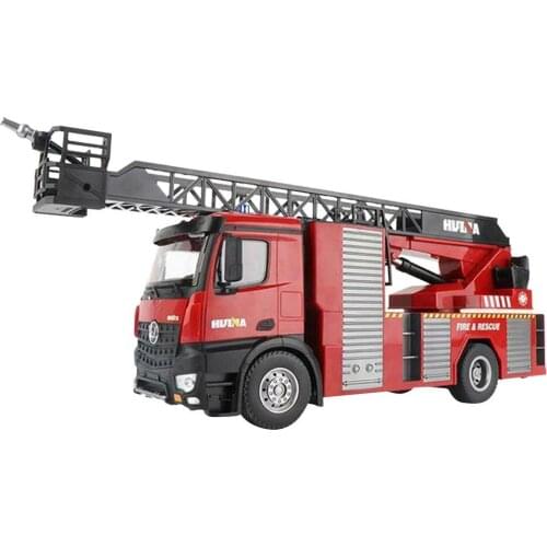 Remote Control Truck Huina 1:14 RC Fire Truck Extensible Ladder Car 1561 Remote Control Toy Car Christmas Gift