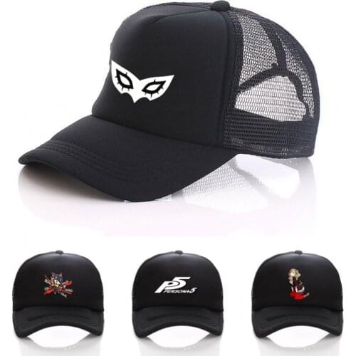 Game Persona 5 hat Printing Baseball Cap Cosplay Hip Hop Unisex Adjustable Summer Fitted Snapback Mens DIY Fitted Hats