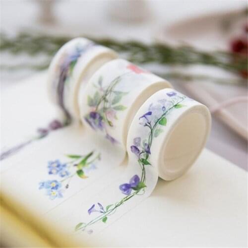 1 Pcs Flowers Cartoon Masking Washi Tape Decorative Adhesive Tape Decor Decora Diy Scrapbooking Sticker Washi Tape Adhesive