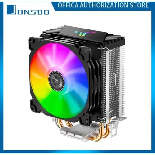 JONSBO CR1200 CPU Cooler 3PIN 2 Heat Pipe 9CM Color Silent Fan For Intel 775/1150/1151/1156 AMD AM4/AM3+/AM3