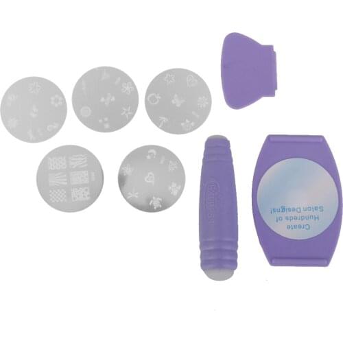 Manicure Image Stamping Stamp Template Plates Nail Art DIY Supplies Set