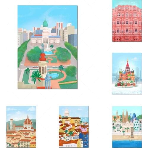 Printable New York City, Portugal, Italy, Argentina wall art wall art, urban landscape posters, travel posters, Moroccan illustr