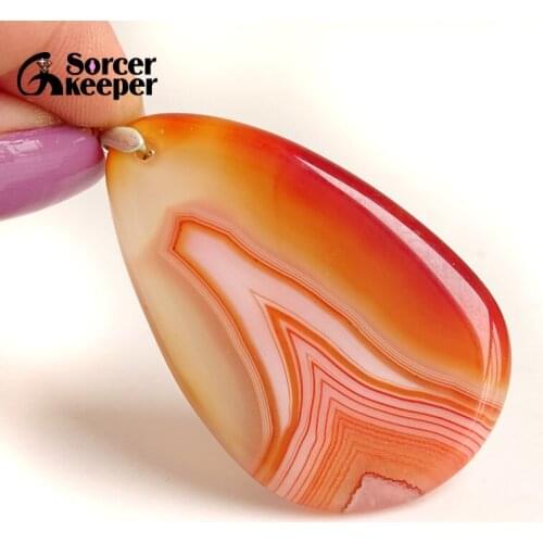 Natural Red Agates Pendants Charms Necklaces Womens Crystal Slice Brazil Healing Reiki Stone Beads for Jewelry Making BC106