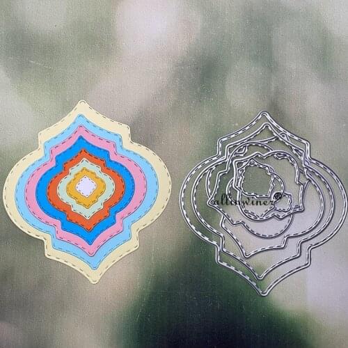 New 8Pcs Irregular frame Metal Cutting Dies for DIY Scrapbooking Album Paper Cards Decorative Crafts Embossing Die Cuts