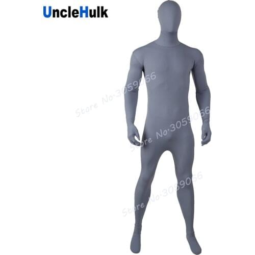 Grey Super Spandex Fabric Zentai Bodysuit - Yoga Clothes Fabric - ZS412 | UncleHulk