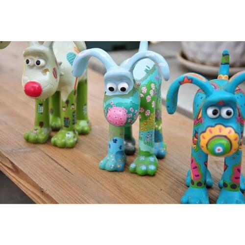 Nordic Decoration,Statue,Cartoon Dog,Animal Figurines Miniature,Parlor Decoration,Fashion Sculpture,Home Room Decor,Figurine