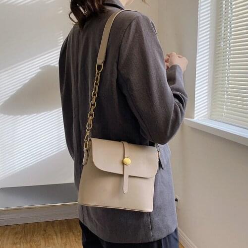 Crossbody Bags for Women Female Purse Shoulder Bag Fashion 2021 Chain Retro Handbag PU Leather All-match Bucket Bag Luxury Bag