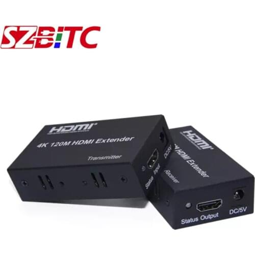 4K HDMI Extender TCP IP 120M Via Cat5e/Cat6 Network Cable Extension TX and RX Transmitter Receiver HDMI Extender