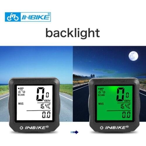 INBIKE Wired Bicycle Odometer Waterproof Backlight LCD Digital Cycling Bike Computer Speedometer Suit for Most Bikes