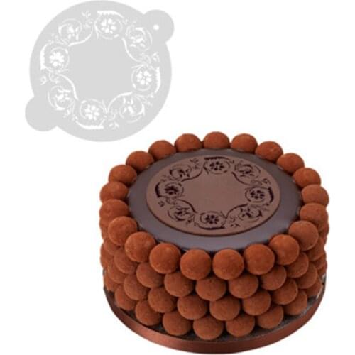 Wreath 2pcs mold shield DIY cake scrapbook stencils hollow Embellishments printing lace ruler Valentines Day