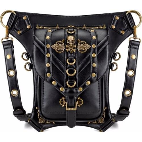 Vintage Steampunk Bag Steam Punk Retro Rock Gothic Retro Bag Goth Shoulder Waist Bags Packs Victorian Style Women Men Leg Bag F1