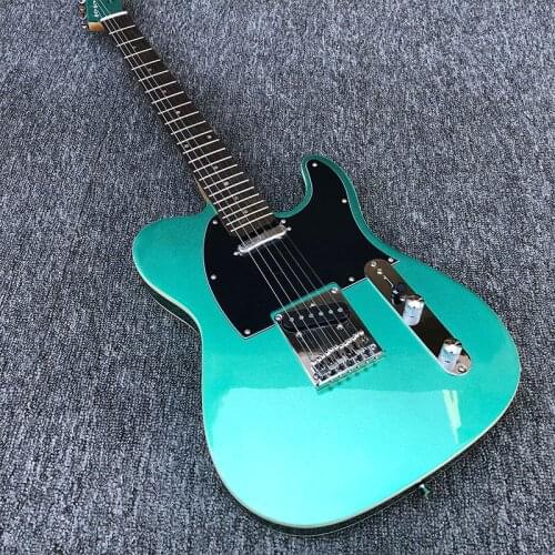 High-quality 6-string electric guitar, green paint, Lulu binding before and after the body, basswood body, back string, postage