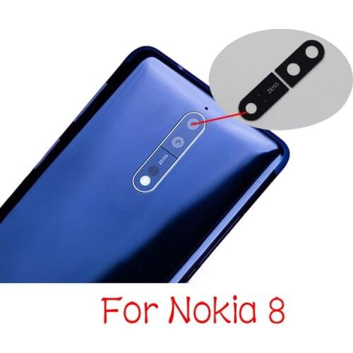 New For Nokia 8 Back Rear Camera Glass Lens Cover With Adhesive Replacement