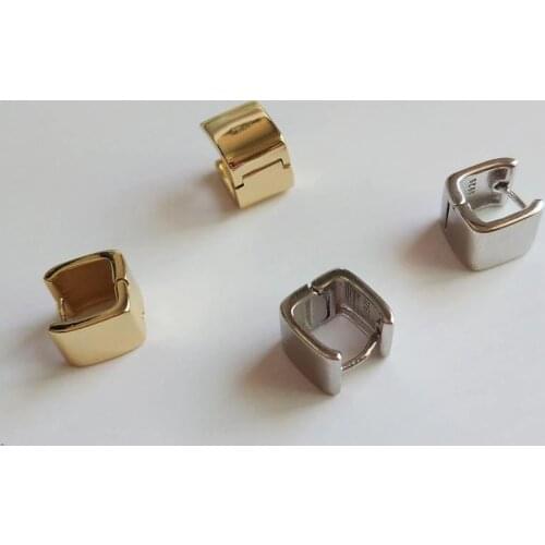 Kinel 925 Sterling Silver Geometric Korean Statement Wide Square Stud Earrings for Women Female Fashion Cool Punk Jewelry