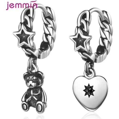 New Arrivals 2021 Vintage 925 Sterling Silver Drop Earrings For Women Handmade Thai Silver Brincos Heart Star Jewelry