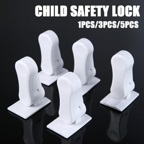 1/3/5Pcs Door Lever Lock Home Kids Safety Door Handle Locks Baby Child Anti-open Protection Device Door Handle Locks