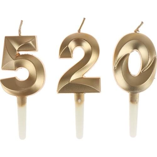 1 Pcs Digital Cake Candles Metallic Birthday Candles In For Birthday Wedding Party Cake Decorations 0/1/2/3/4/5/6/7/8/9
