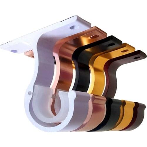 1PCS Curtain Rod Bracket Window Accessories Fixed Sturdy Support Metal Structure Hanging Adjustable Easy Install DIY Home Hook